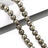 Natural Pyrite Beads Strands G-A250-A01-01-4
