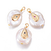 Natural Cultured Freshwater Pearl Pendants PEAR-E013-21-1