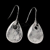 Natural Quartz Crystal Teardrop Dangle Earrings EJEW-I315-02P-03-2