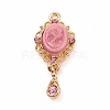 Alloy Cameo Oval Resin Pendants ENAM-M055-38G-01-1