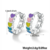 Rhodium Plated 925 Sterling Silver Hoop Earring for Women AW7693-5-1