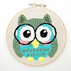 Owl Punch Embroidery Supplies Kit DIY-H155-02-1