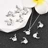 SHEGRACE Brass Micro Pave Clear Cubic Zirconia Charms XGRQ2O743-420P-5