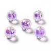 Two Tone UV Plating Rainbow Iridescent Acrylic Beads LS-TACR-D010-03B-07-1