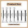4Pcs Nylon Cleaning Brush Double Hooks Tools AJEW-AR0004-92-2