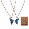 2Pcs Matching Butterfly Pendant Necklaces Set JN1033B-1-1