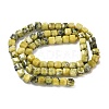 Natural Yellow Turquoise(Jasper) Beads Strands G-F797-A23-01-3