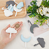 Gorgecraft 3 Sets 3 Colors Sky Theme Cloud & Moon Shape Traceless Adhesive Wall Hooks AJEW-GF0006-94-3