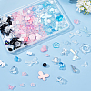 3 Bags 3 Colors Transparent & Opaque Resin Beads RESI-PH0001-71-4
