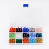 1Box 15 Color Round Glass Beads GLAA-X0011-01-2