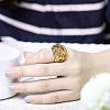 Real 18K Gold Plated Tin Alloy Czech Rhinestone Hollow Wide Band Rings RJEW-BB01048-8G-1-5