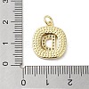 Rack Plating Brass Micro Pave Clear Cubic Zirconia Pendants KK-E102-33G-D-3