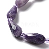 Natural Lepidolite/Purple Mica Stone Beads Strands G-B028-A06-4