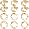 Brass Twister Clasps KK-BBC0025-17A-G-7