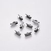 304 Stainless Steel Ribbon Crimp Ends STAS-S112-001D-P-2