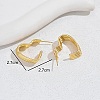 Brass Heart Stud Earrings XG2436-4