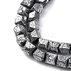 Electroplated Natural Lava Rock Beads Strands G-A256-D01-01A-2