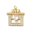 Brass Cubic Zirconia Pendants KK-K349-22-2