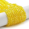 Electroplate Transparent Glass Beads Strands EGLA-A035-T3mm-A03-1