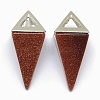Synthetic Goldstone Pendants KK-E757-D-04P-1