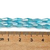 Transparent Electroplate Glass Beads Strands GLAA-K064-05A-PL07-4