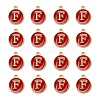 Golden Plated Alloy Enamel Charms X-ENAM-S118-03F-2