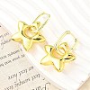 Star Brass Hoop Earrings for Women EJEW-U057-06C-01G-3