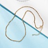 304 Stainless Steel Singapore Chain Necklaces for Women NJEW-JN05592-5