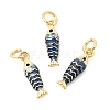 Brass Micro Pave Cubic Zirconia Pendants KK-Z147-03G-2