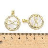 Brass Micro Pave Cubic Zirconia Pendants KK-K365-03G-3