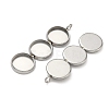 304 Stainless Steel Pendant Cabochon Settings X-STAS-K320-03B-P-2