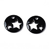 Spray Painted Brass Charms X-KK-Q252-003A-2