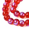 Transparent Electroplate Glass Beads Strands EGLA-Q132-6MM-01A-06-3
