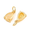 Brass & Glass Pendants KK-Q085-16G-07-2