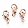 Ion Plating(IP) 304 Stainless Steel Lobster Claw Clasps STAS-G240-01D-RG-1