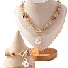 Alloy & Natural Gemstone Chips Beaded Necklaces & Beaded Bracelets Sets FS-WGA97E1-01-5