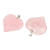 Natural Rose Quartz Pendants GG-K002-04E-2