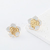 304 Stainless Steel Enamel Stud Earrings for Women GP7417-2-1