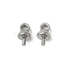 304 Stainless Steel Cup Pearl Peg Bails Pin Pendants STAS-L300-004B-P-1