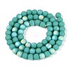 Frosted Opaque Glass Beads Strands GLAA-T032-P6mm-MBB12A-2
