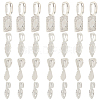 24Pcs 4 Style Rack Plating Brass Glue-on Flat Pad Bails KK-SC0004-50-1