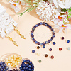 280Pcs 7 Styles Natural Amethyst & Lapis Lazuli & Blue Spot Jasper & Green Aventurine & Yellow Tiger Eye & Yellow Jade & Red Jasper Chakra Beads G-PA0001-93C-4