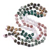6 Styles Opalite & Synthetic Malachite & Natural Picture Jasper & Rhodonite & Green Spot Jasper & Dragon Blood Jasper Beads Strands G-D095-A03-3