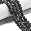 Natural Black Onyx(Dyed & Heated) Beads Strands G-C179-A10-02-1