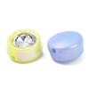 UV Plating Iridescent Acrylic with Rhinestone Beads OACR-B021-07-2