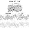 2M Polyester Embroidery Floral Trimming DIY-FG0003-80B-2