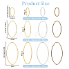 270Pcs 9 Styles Brass Linking Rings KK-OC0001-50-2
