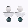 Rubberized Style Acrylic Dangle Earrings EJEW-JE03629-02-1