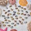 50Pcs 5 Colors Electroplated Shell Beads BSHE-SZ0001-09-2