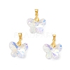 AB Color Plated Glass Pendants PALLOY-JF04594-01-1